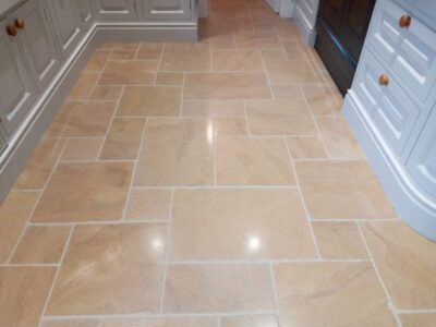 Recently restored kitchen tiles in a house in Belfast