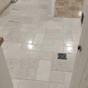 Newly restored tiles in a house in Belfast