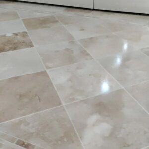Expert tile cleaning in a kitchen in Belfast